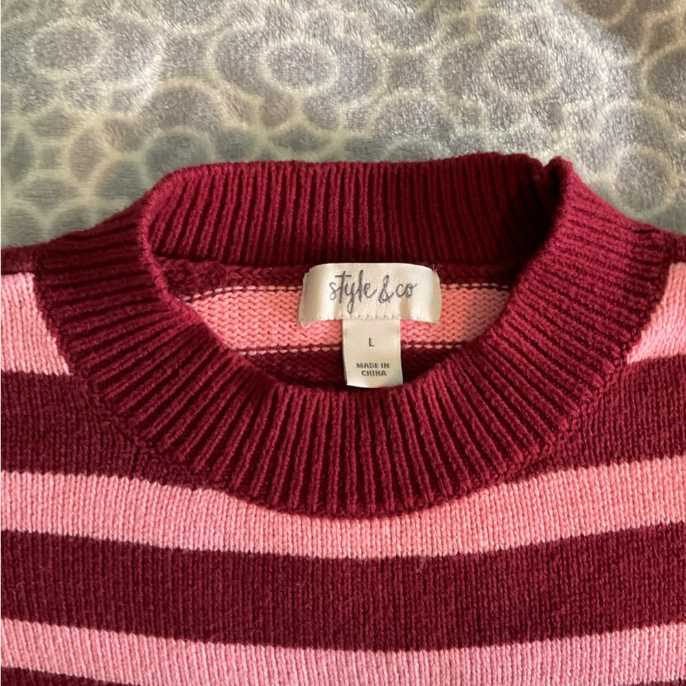 Style & Co Striped Sweater - Picture 3 of 3